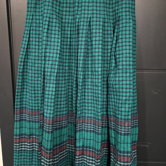 Pendleton Teal and Black Plaid A-Line Skirt Size 12 Perfect Vintage Y2k - Picture 5 of 5